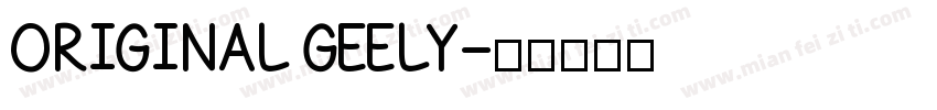 ORIGINAL GEELY字体转换